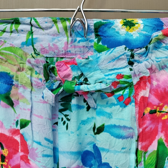 Rare Vintage Jams World Floral Shirt and Pant Set Pajamas Vacation Tropical - Picture 8 of 12